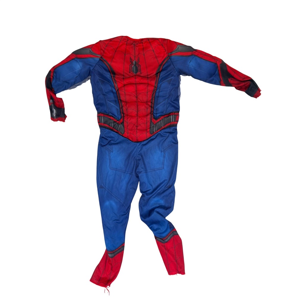 Marvel Spider-Man Costume Jumpsuit Boys Red Blue Muscle Chest Mask 2010 Hasbro